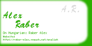 alex raber business card